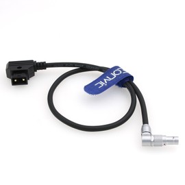 Eonvic Rotatable Right Angle 2 Pin Female to Dtap Power Cable for RED Komodo 6K Cinema Camera (Straight Cable)