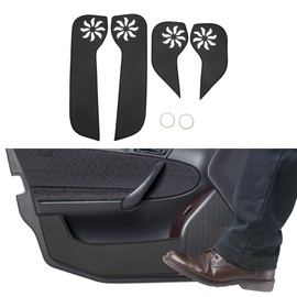 TUCKBOLD Auto-Tür Anti-Kick-Pad-Aufkleber aus Leder für Honda Fit 2021 Türkantenschutz Innenzubehör Schwarz 1 Set