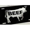 Diamond Etched Products Engraved Eat Beef Car Tag Diamond Etched