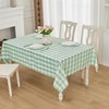 Rectangular Checkered Tablecloth Waterproof Yarn-dyed Cotton Blend Wipeclean Washable Plaid