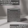 Cash Vault Money Saving Box Stainless Steel Piggy Banks for