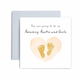 Huxters Expecting Baby Card You are Going to Be Amazing Auntie and Uncle Announcement Shower We're Pregnant - 14.8cm (Expecting Auntie and Uncle)