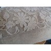 Linen Blend Fabric [Cushion Cover]/Delicate Tulle Lace with Natural Cotton