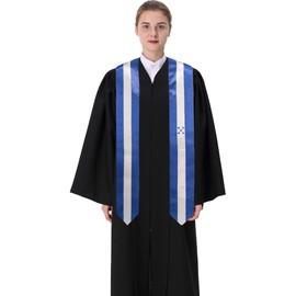 GraduationMall Banda de bordado de estola de graduación con bandera nacional para estudiantes internacionales de estudio de 72 pulgadas de longitud, Honduras, Talla única