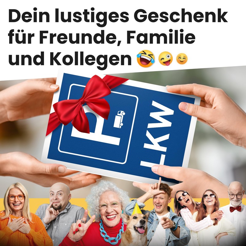 DankeDir! Parking Truck - 30 x 20 cm Plastic Sign