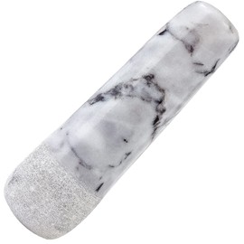 SIPARUI Marble Replacement Pestle 5.3inch Only Polished Stone Pestle (Mortar is not Included)(Light Gray White)
