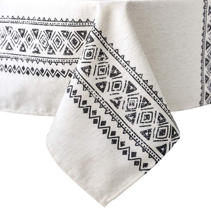 GLORY SEASON Modern and Minimalist Tablecloth Linen Fabric Farmhouse Decoration