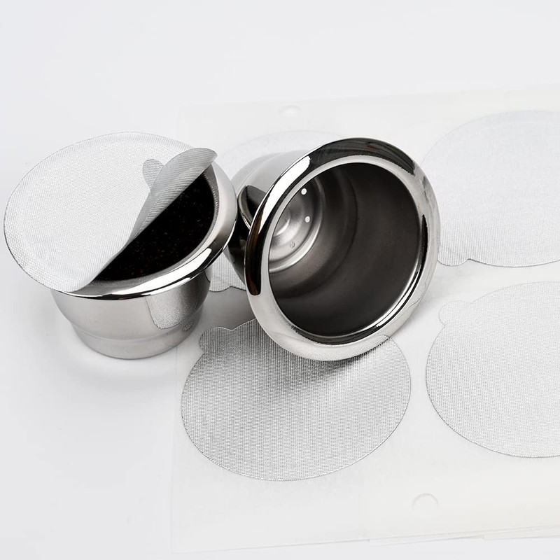 PHMEZLF 100Pcs Aluminum Espresso Lids Foil Sticker Seals for Reusable