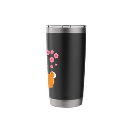 Shiba Inu Cherry Blossom Sakura Flower Japanese Kawaii Stainless Steel Insulated Tumbler