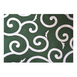 Arabesque Furoshiki (Green, 3 Width: Approx. 39.4 x 39.4 inches (100 x 100 cm)