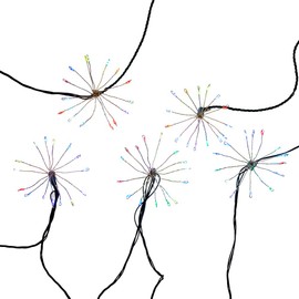 Kurt Adler 75-Light Cluster Burst RGB Superbright LED Twinkle Light Set