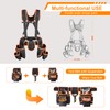 Tool Belt With Suspenders, 22 Pockets Tool Bags, Multi-Functional Adjustable