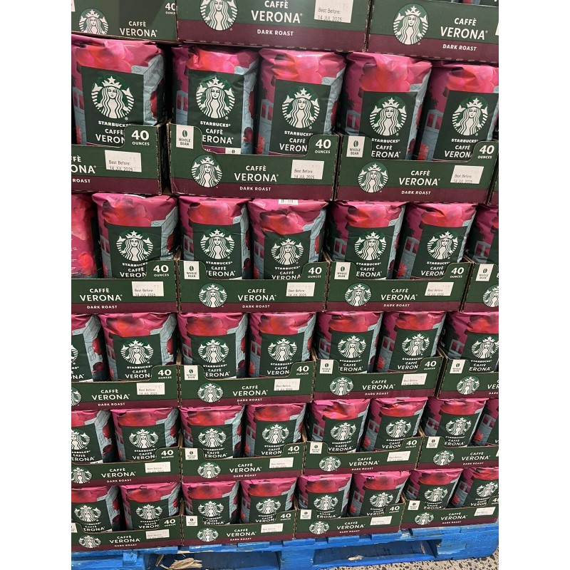 Starbucks 2 x Starbucks VERONA Dark Roast Whole Bean 100%