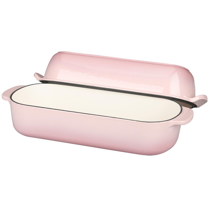 Enameled Cast Iron Loaf Pan with Lid, Dutch Oven Bread