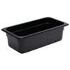 Vogue 1/3 Gastronorm Container 100mm 3.8 Litre Black Catering Food