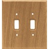 Liberty Hardware 64658 Wood Square Double Switch Wall Plate /