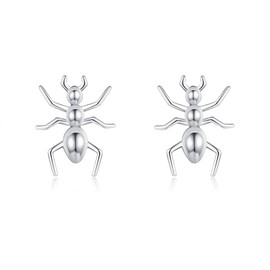 JERWLI Ant Earrings 925 Sterling Silver Ant Insect Studs Earrings Jewelry for Women