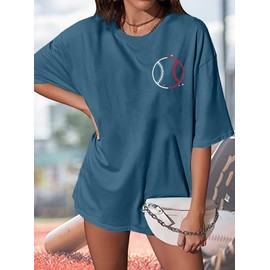 Baseball Shirts Women Oversized: Baseball Mom Tshirt Hey Batter Batter Swing Softball Graphic Tee Ballparks Tops Blue