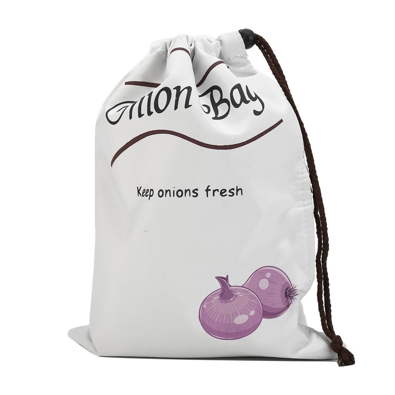 3-Pack Potato Storage Bags Onion Storage with Drawstring & Side
