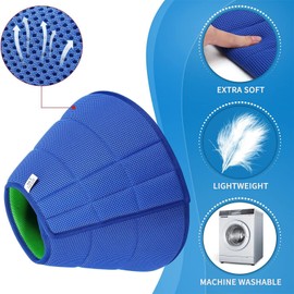 Dog Cone,Soft Dog Cone After Surgery,Adjustable Breathable Dog Cone Collar,Soft Dog Cones for Large Medium Small Dog,Protect Pets from Licking Wounds,Soft and Comfortable, Reduce Anxiety(S)