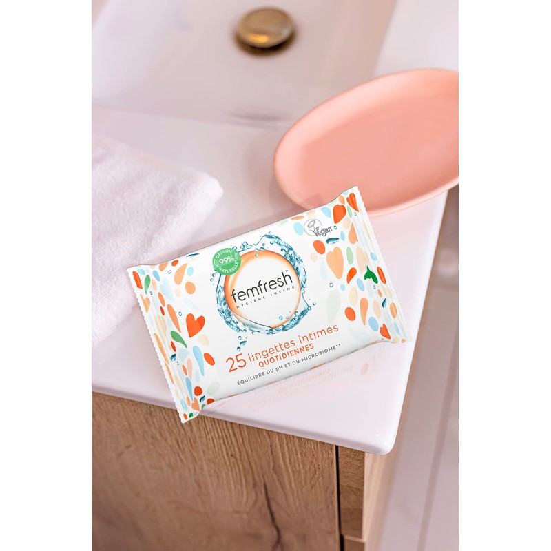 Femfresh - Tägliche Intimtücher, Aloe Vera & Ringelblume – 25
