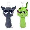SSKHE 2 pieces. These adorable green and grey plush dolls