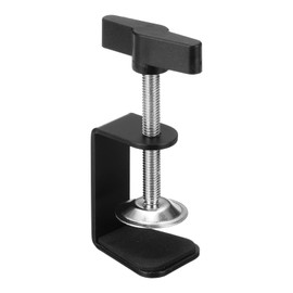 PATIKIL Aluminum Alloy Desk Clamp, Universal C Clamps Heavy Duty g Clamp Base 0-45mm Clip Range Stand Plastic Handle Mounting Accessory Cabinet Clamps for Tables Woodworking Welding