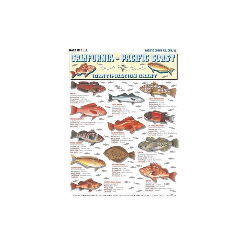 Tightlines Chart #15 - California - Pacific Ocean - Id