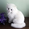 EXCEART Realistic Cat Figure Plush Toys Cat Sitting Plush Persian
