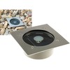 Solar LED Bodenstrahler CTB-E eckig Edelstahl-Fron