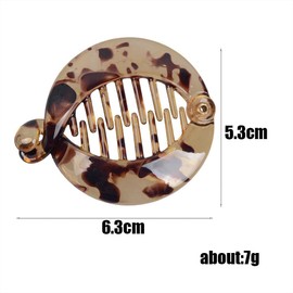 3Pcs Resin Banana Hair Clips Hair Combs Round Pins Clip Ponytail Holder Small Banana Hair Combs Fishtail Hair Clip Side Comb Round Ponytail Holder for Women Girl Hair Accessories