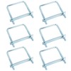 AOKLIT 6 Pcs U Bolts 4 Inch Wide Zinc Plated,