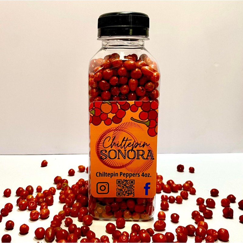 Chiltepin Sonora Sun-Dried Peppers, 4 oz Bottle