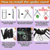 1 Pack 8 Modes 6.7 FT(Wide) Halloween Giant Spider,Light up