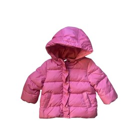 BabyGap Primaloft Ruffle-Trim Puffer Jacket 18-24 M Pink