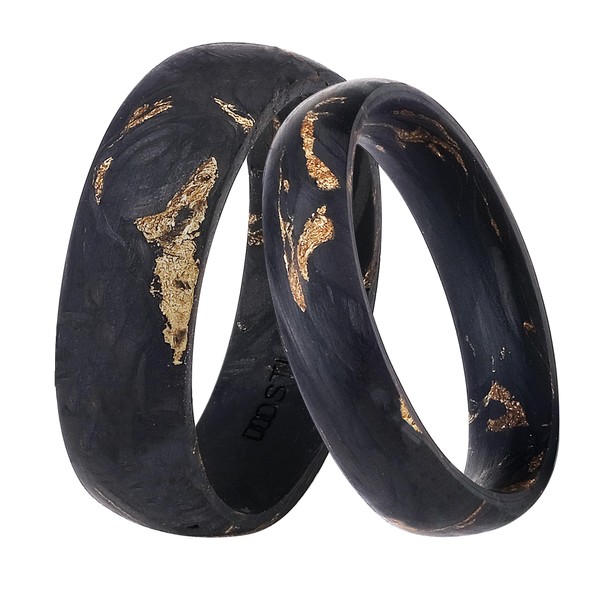 DOOSTI Wedding Ring / Partner Ring Made of Carbon –