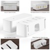YECAYE 2 Pack Cable Management Box with Inner-Lock Lid, Large