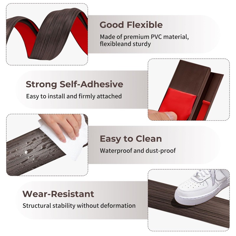 Vinyl Floor-Transition-Strip Door-Threshold 36 inch, Threshold 1/2'' ~ 3/5'', Transition-Strip
