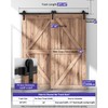 ZEKOO 4 FT Bypass Sliding Barn Door Hardware Kit, Single