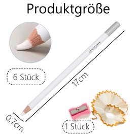 Altaroo Pack of 6 White Eraser Pens, Eraser Pen Thinner with Small Pencil Sharpener, Wooden Artist for Drawing Beginners, Artists for Sketches, Highlights and Coloured Illustrations