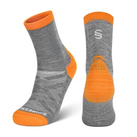 SPIRESNUG Merino Wool Hiking Socks for Men & Women - 19.42 Micron Ultra-Soft with Anti-Blister Technology | Temperature Regulating & Moisture Wicking | RWS Certified (1 Pair)