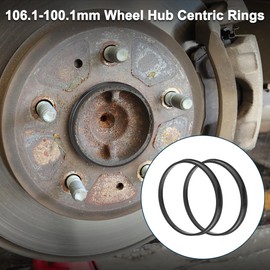 TUCKBOLD Car Wheel Hub Centric Rings Durable Wheels Center Shaft Shock Absorbing Hubrings Black 4 Pcs OD 106.1mm to ID 100.1 mm Polycarbonate