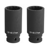 sourcing map 2Pcs 12-Point Deep Impact Socket 1/2 Inch Drive