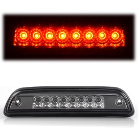 G-PLUS Third 3rd Brake Cargo Light Compatible With Toyota Tacoma 1995-2017 Rear Roof Center High Mount Tail Lamps Replacement Chrome Housing Smoky Lens
