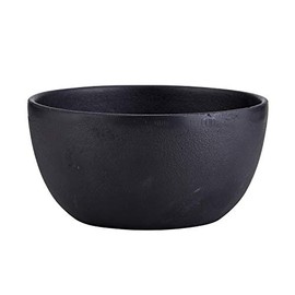 47th & Main Durable Black Cast Iron Bowl, Large, Round, 60 fluid ounces