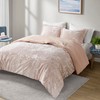 Intelligent Design King/Cal King Blush Comforter Set, Luxury Contemporary Velvet