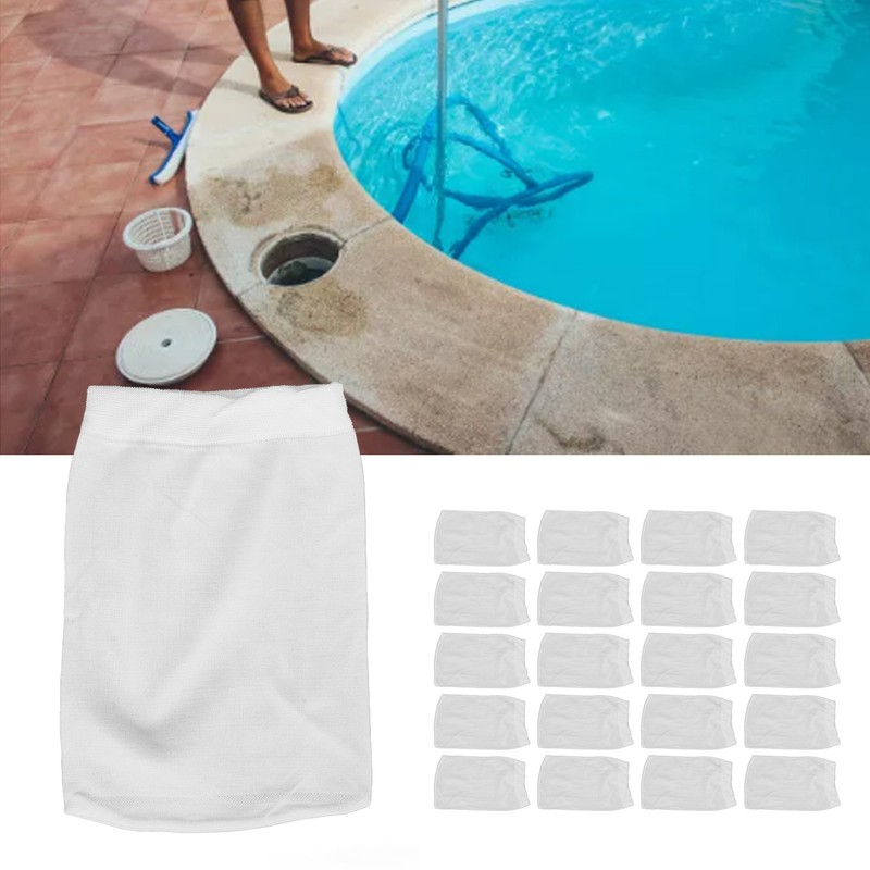 20pcs Pool Skimmer Socks Summer Disposable Stretchable Pool Filter Saver