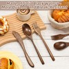 Geiserailie 12 Pcs Wooden Utensils for Eating Wooden Spoon Fork