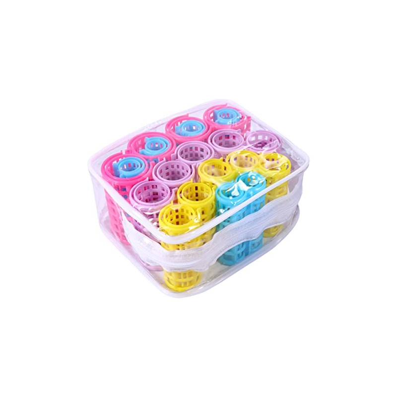 Healeved 20 Pcs Hair Rollers Multicolor Plastic Hairdressing Curlers for