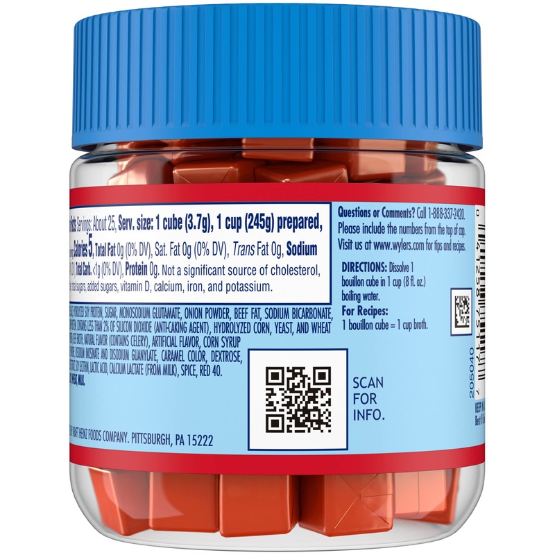 Wyler's Instant Bouillon Beef Flavored Cubes (3.25 oz Jar)